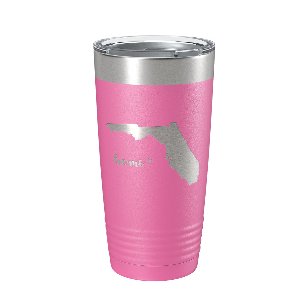 Florida Tumbler Home State Travel Mug Insulated Laser Engraved Map Coffee Cup 20 oz