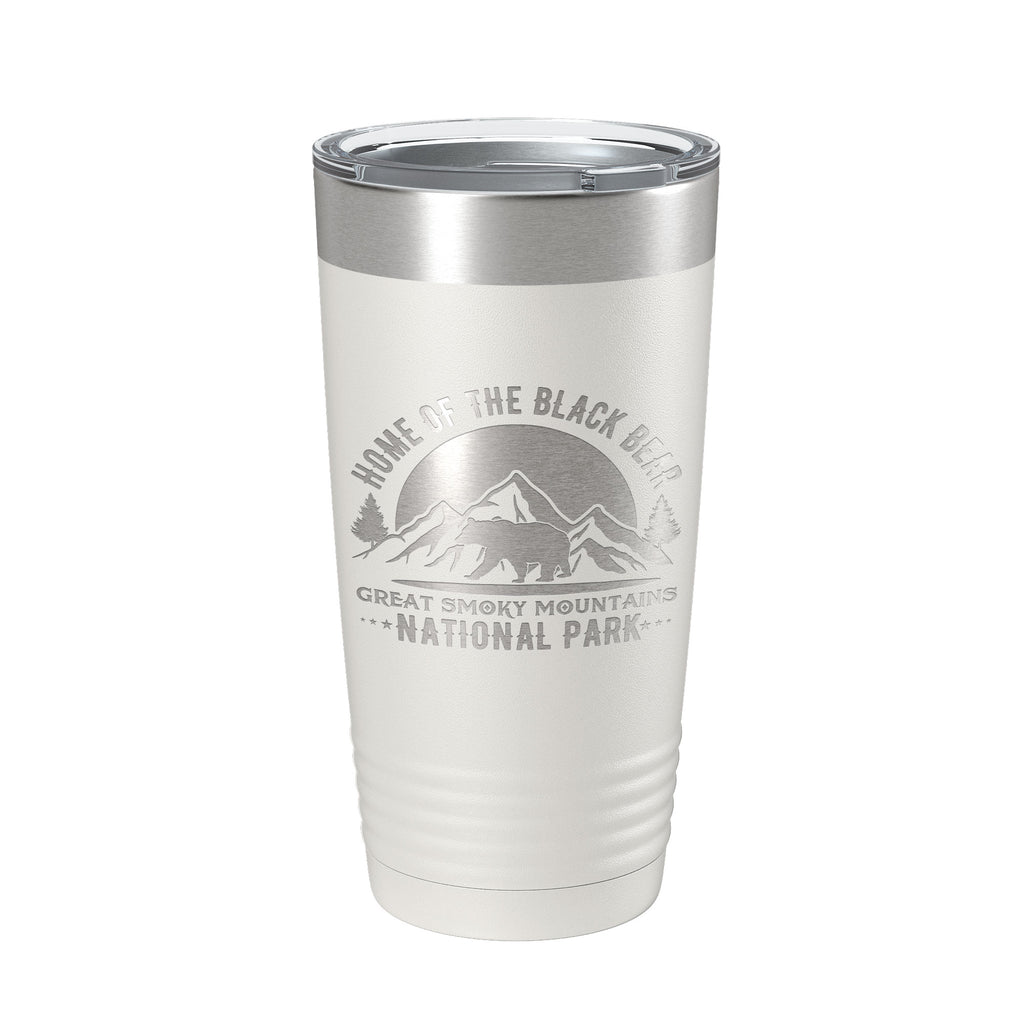 Black Bear Tumbler Great Smoky Mountains National Park Travel Mug Insulated Laser Engraved Coffee Cup GSMNP Gift 20 oz