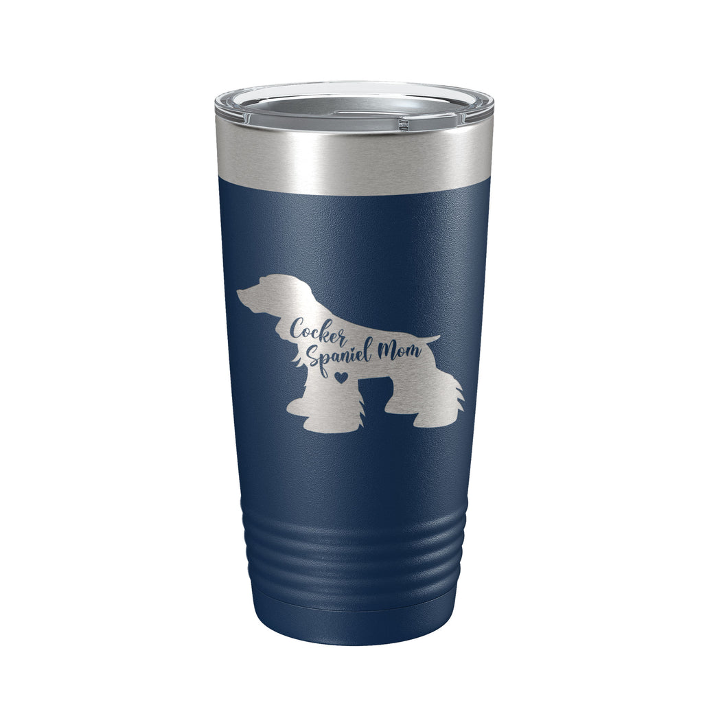 Cocker Spaniel Mom Tumbler Dog Travel Mug Gift Insulated Laser Engraved Coffee Cup 20 oz