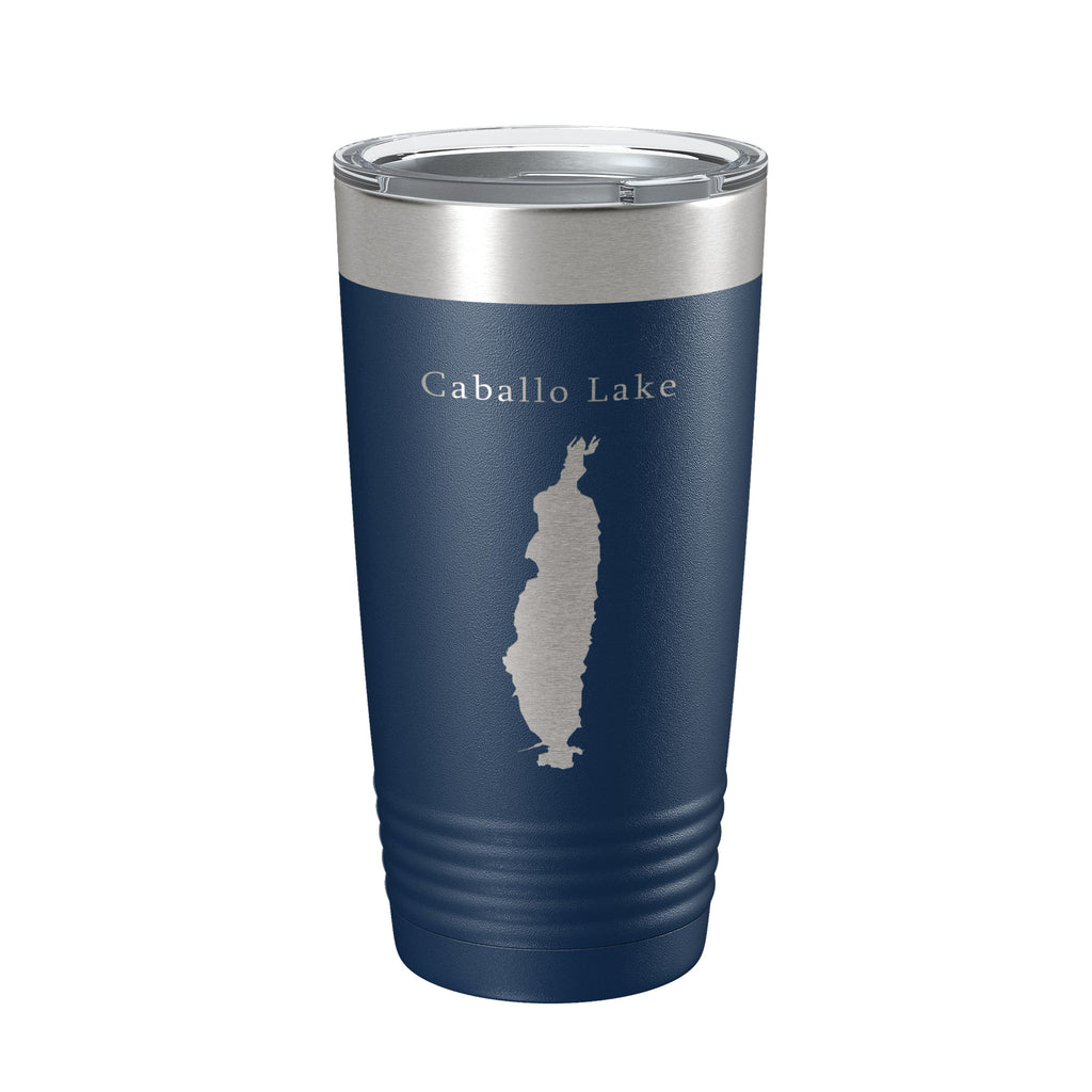 Caballo Lake Reservoir Map Tumbler Travel Mug Insulated Laser Engraved Coffee Cup New Mexico 20 oz