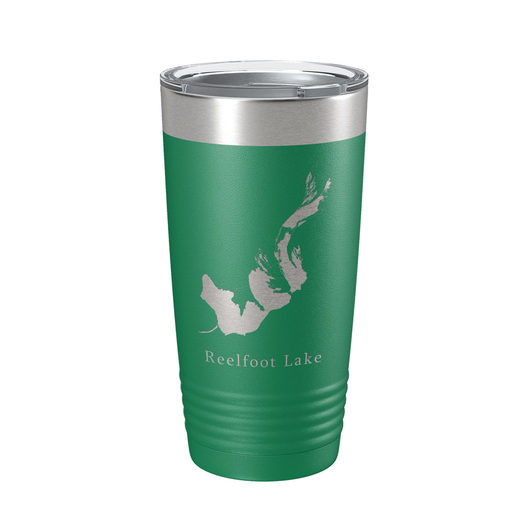 Reelfoot Lake Map Tumbler Travel Mug Insulated Laser Engraved Coffee Cup Tennessee Kentucky 20 oz