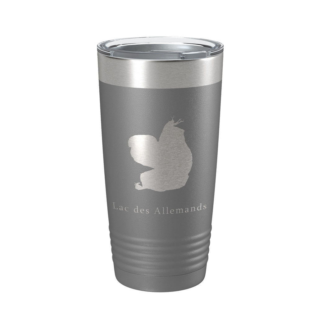 Lac des Allemands Tumbler Lake Map Travel Mug Insulated Laser Engraved Coffee Cup Louisiana 20 oz