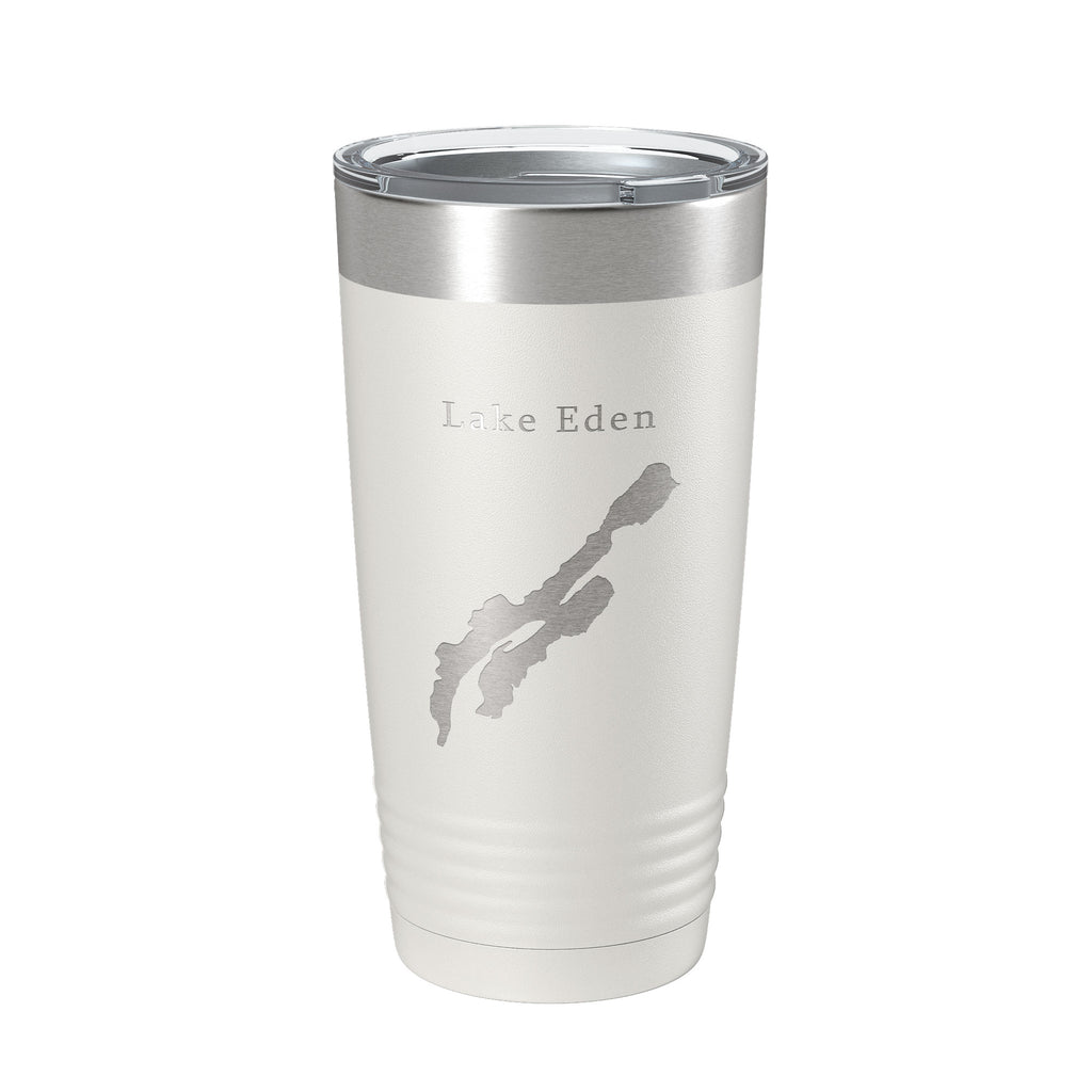 Lake Eden Map Tumbler Travel Mug Insulated Laser Engraved Coffee Cup Vermont 20 oz
