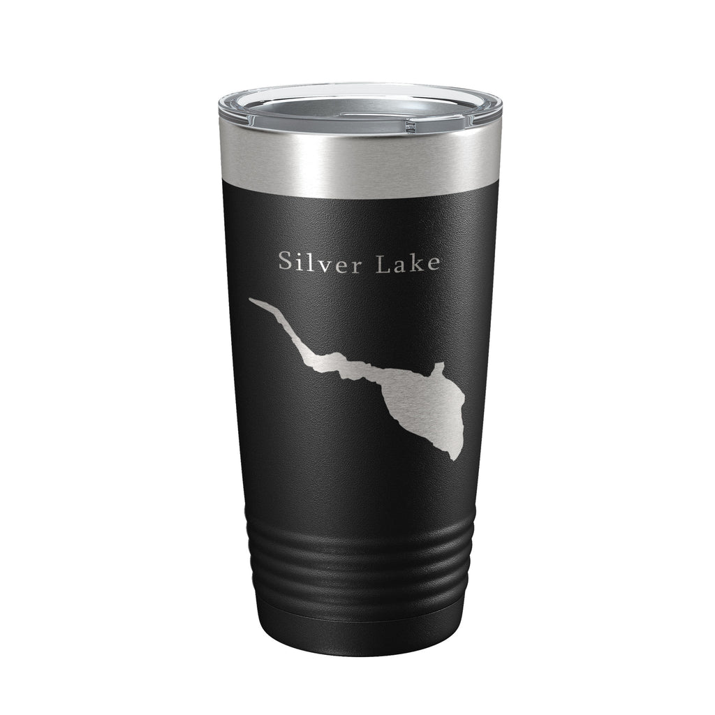 Silver Lake Map Tumbler Travel Mug Insulated Laser Engraved Coffee Cup Delaware 20 oz