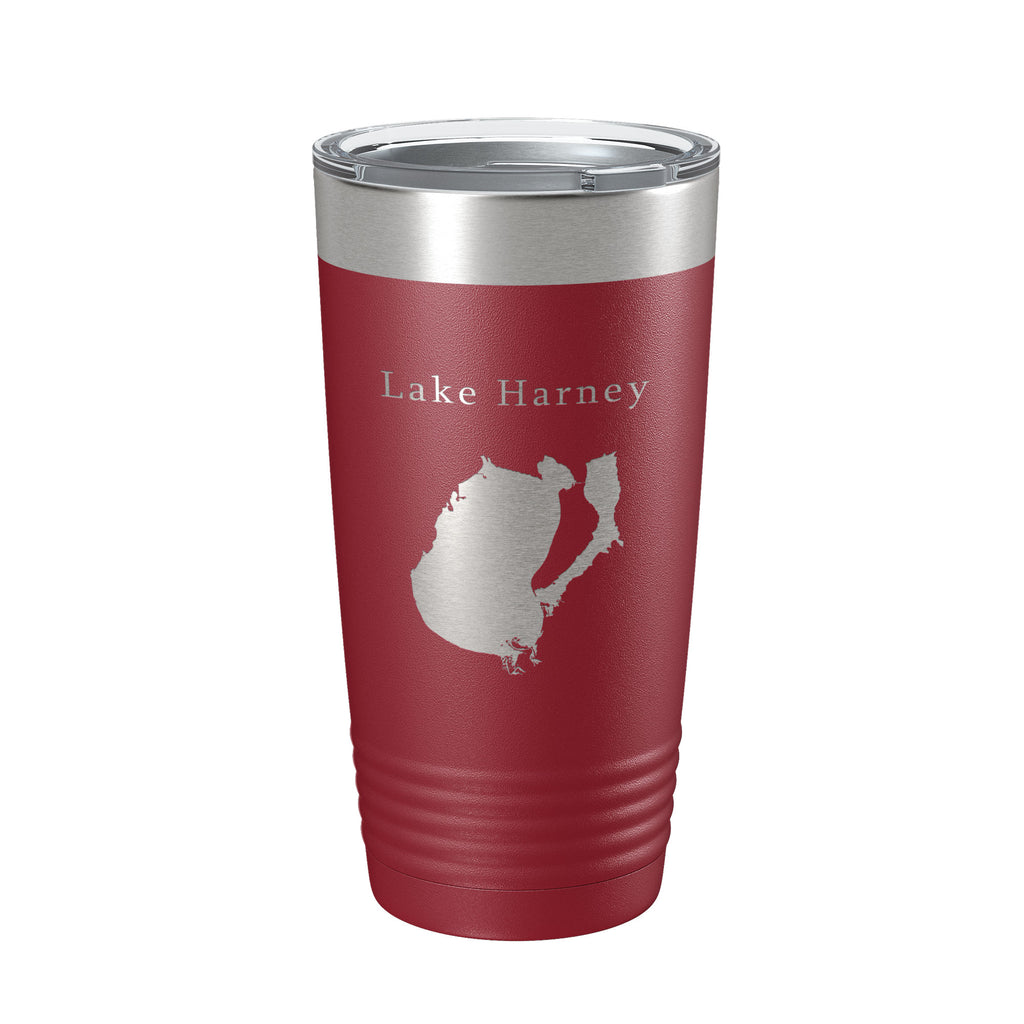 Lake Harney Map Tumbler Travel Mug Insulated Laser Engraved Coffee Cup Florida 20 oz