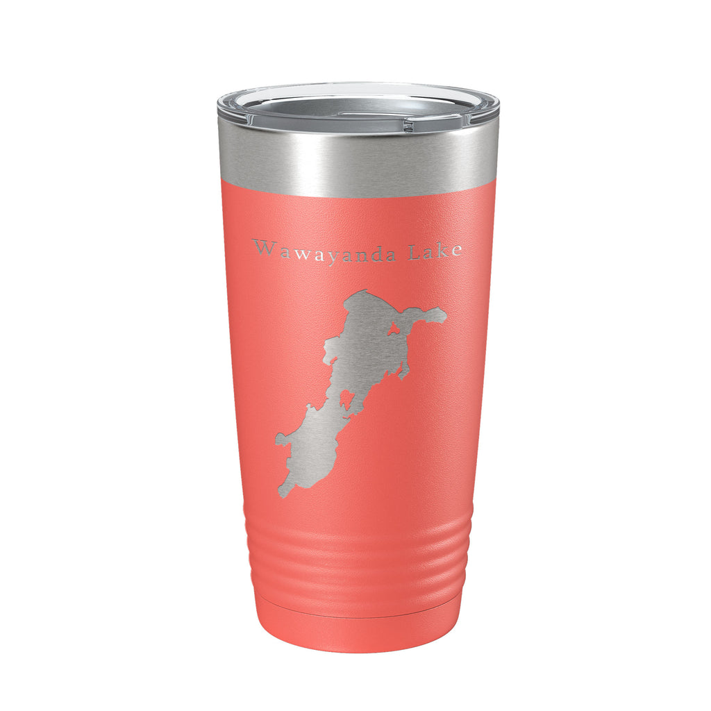 Wawayanda Lake Map Tumbler Travel Mug Insulated Laser Engraved Coffee Cup New Jersey 20 oz