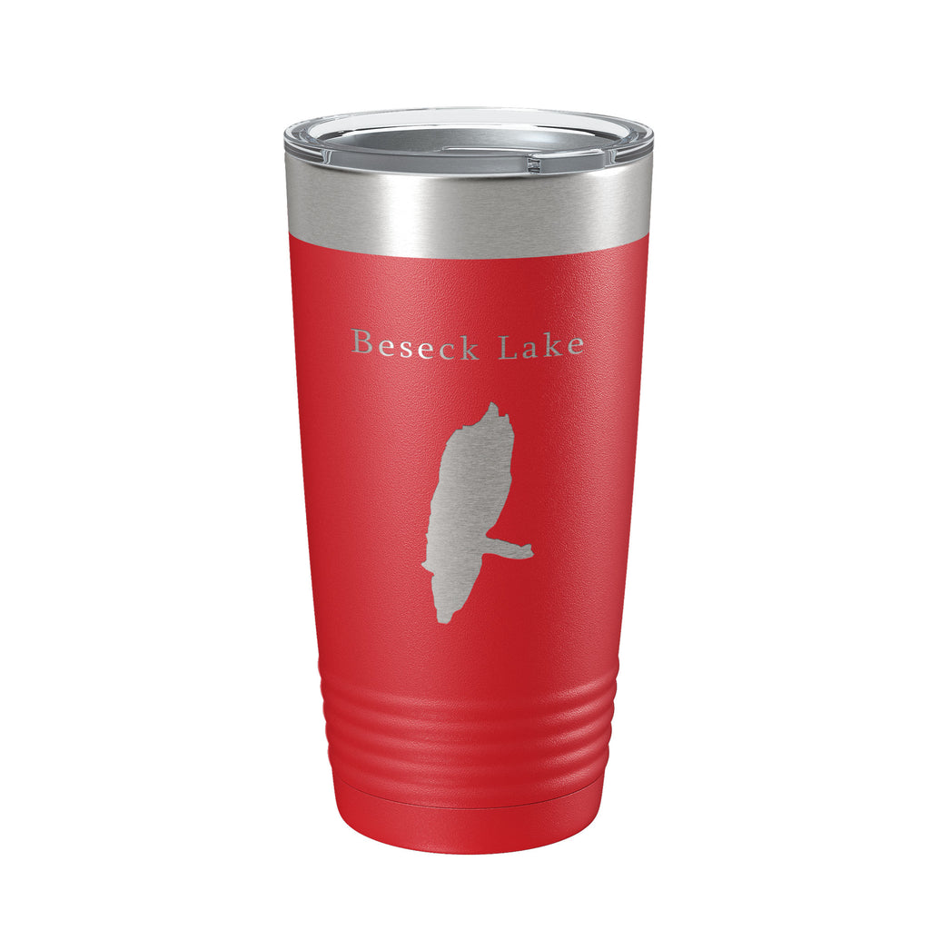 Beseck Lake Map Tumbler Travel Mug Insulated Laser Engraved Coffee Cup Connecticut 20 oz