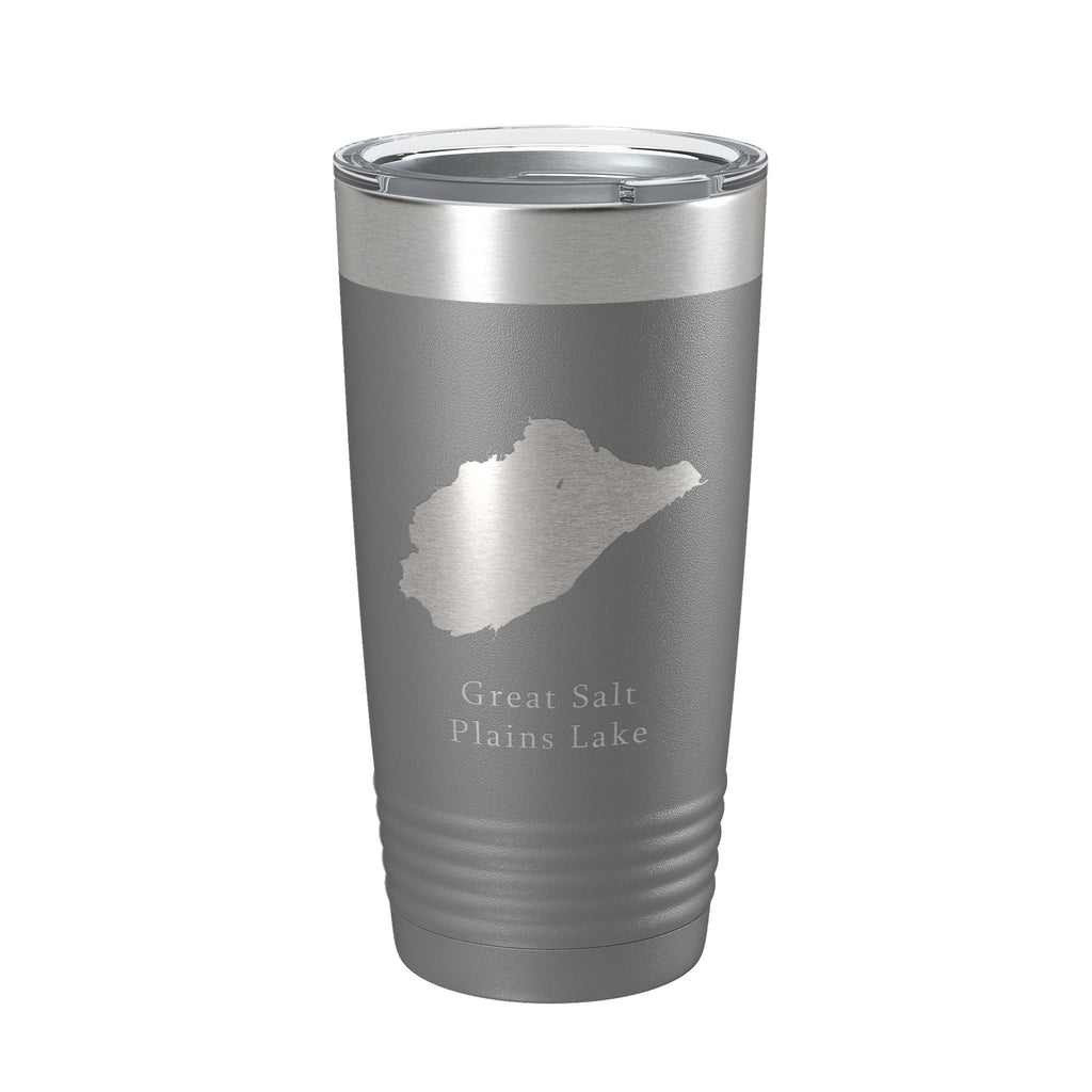 Great Salt Plains Lake Map Tumbler Travel Mug Insulated Laser Engraved Coffee Cup Oklahoma 20 oz