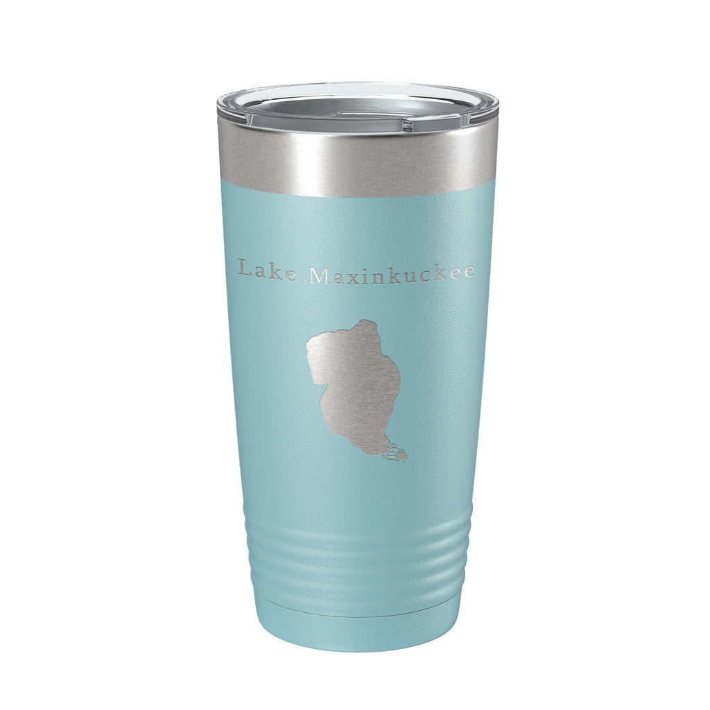Lake Maxinkuckee Map Tumbler Travel Mug Insulated Laser Engraved Coffee Cup Indiana 20 oz
