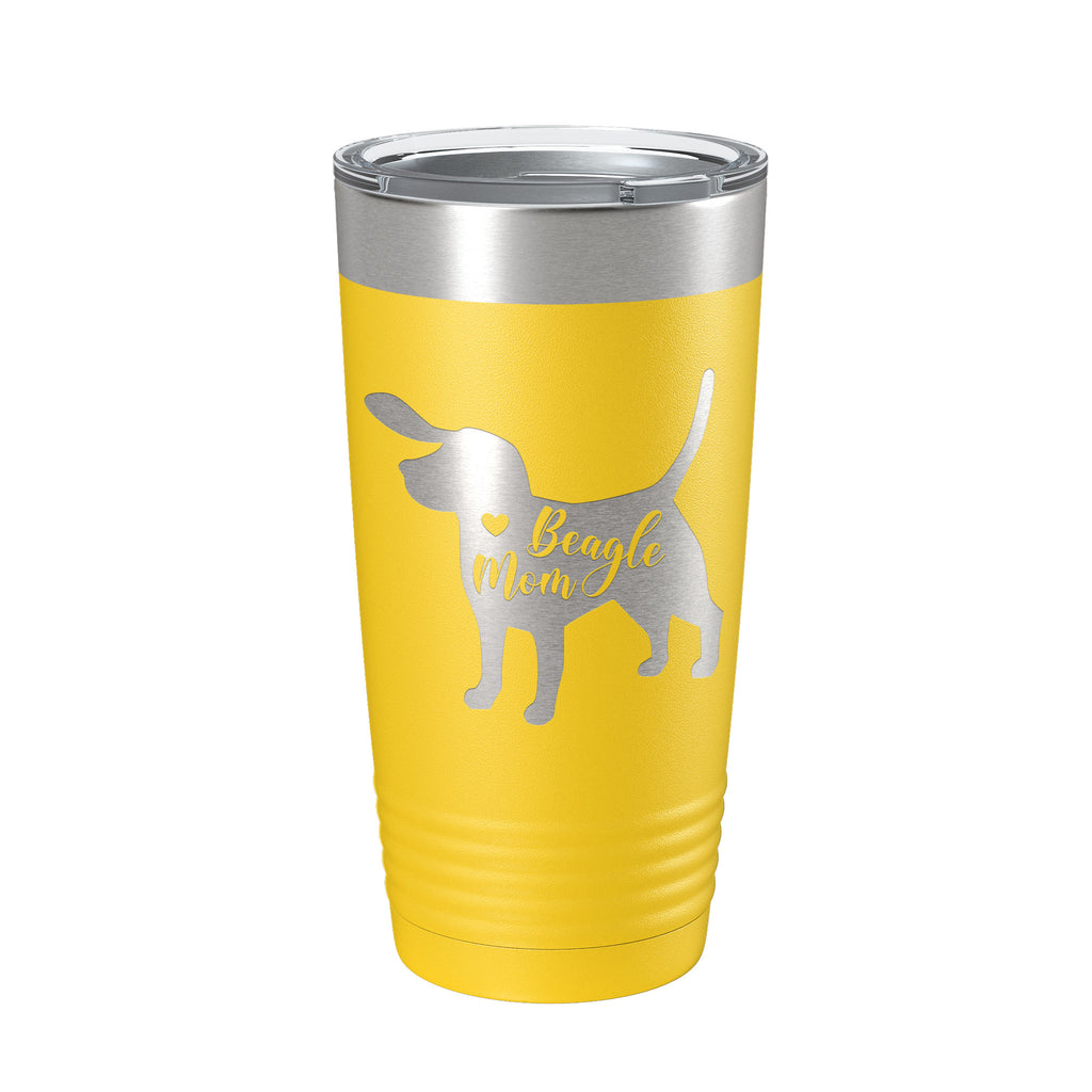 Beagle Mom Tumbler Dog Travel Mug Gift Insulated Laser Engraved Coffee Cup 20 oz