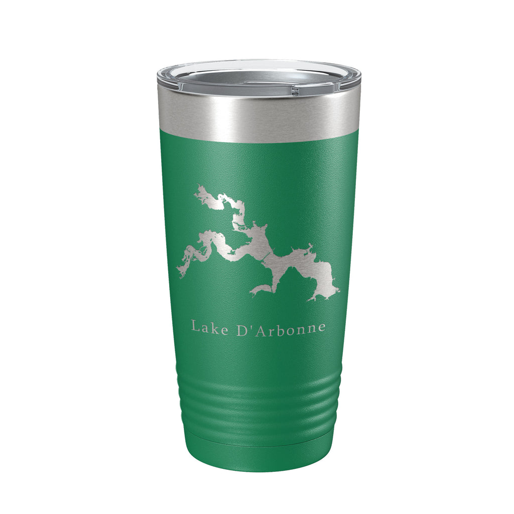 Lake D'Arbonne Map Tumbler Travel Mug Insulated Laser Engraved Coffee Cup Louisiana 20 oz