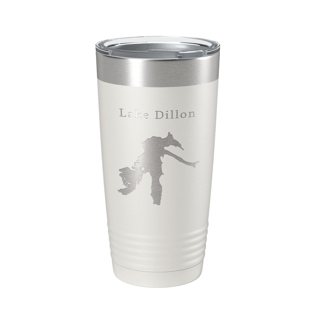 Lake Dillon Map Tumbler Travel Mug Insulated Laser Engraved Coffee Cup Colorado 20 oz
