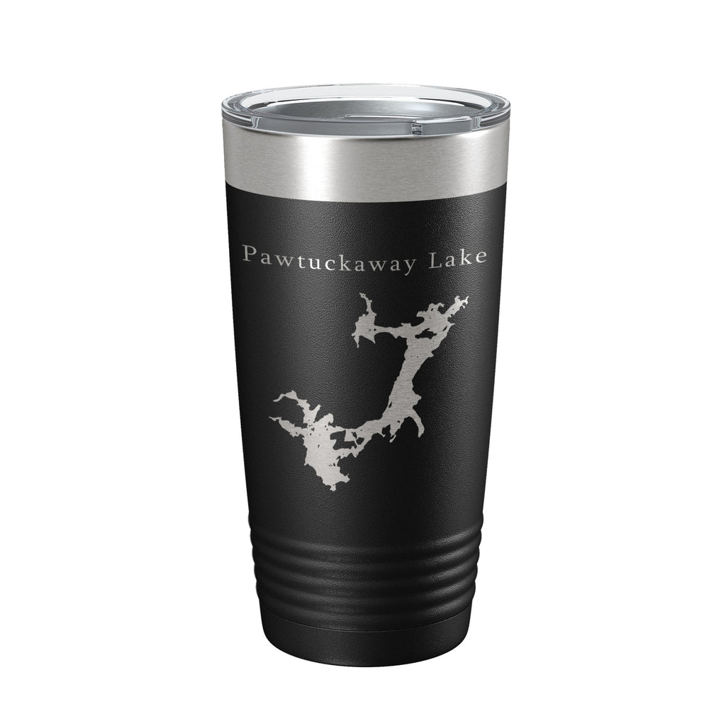 Pawtuckaway Lake Map Tumbler Travel Mug Insulated Laser Engraved Coffee Cup New Hampshire 20 oz