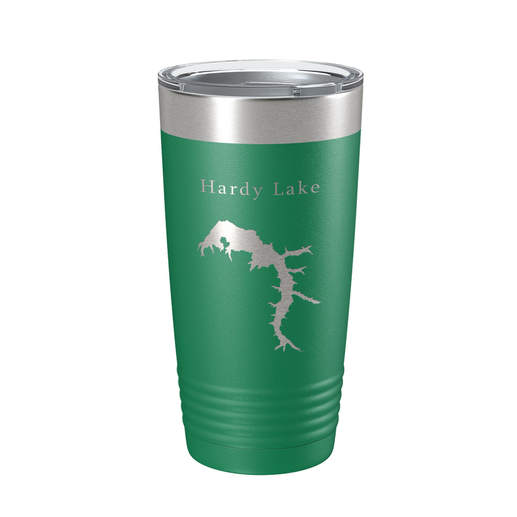 Hardy Lake Map Tumbler Travel Mug Insulated Laser Engraved Coffee Cup Indiana 20 oz