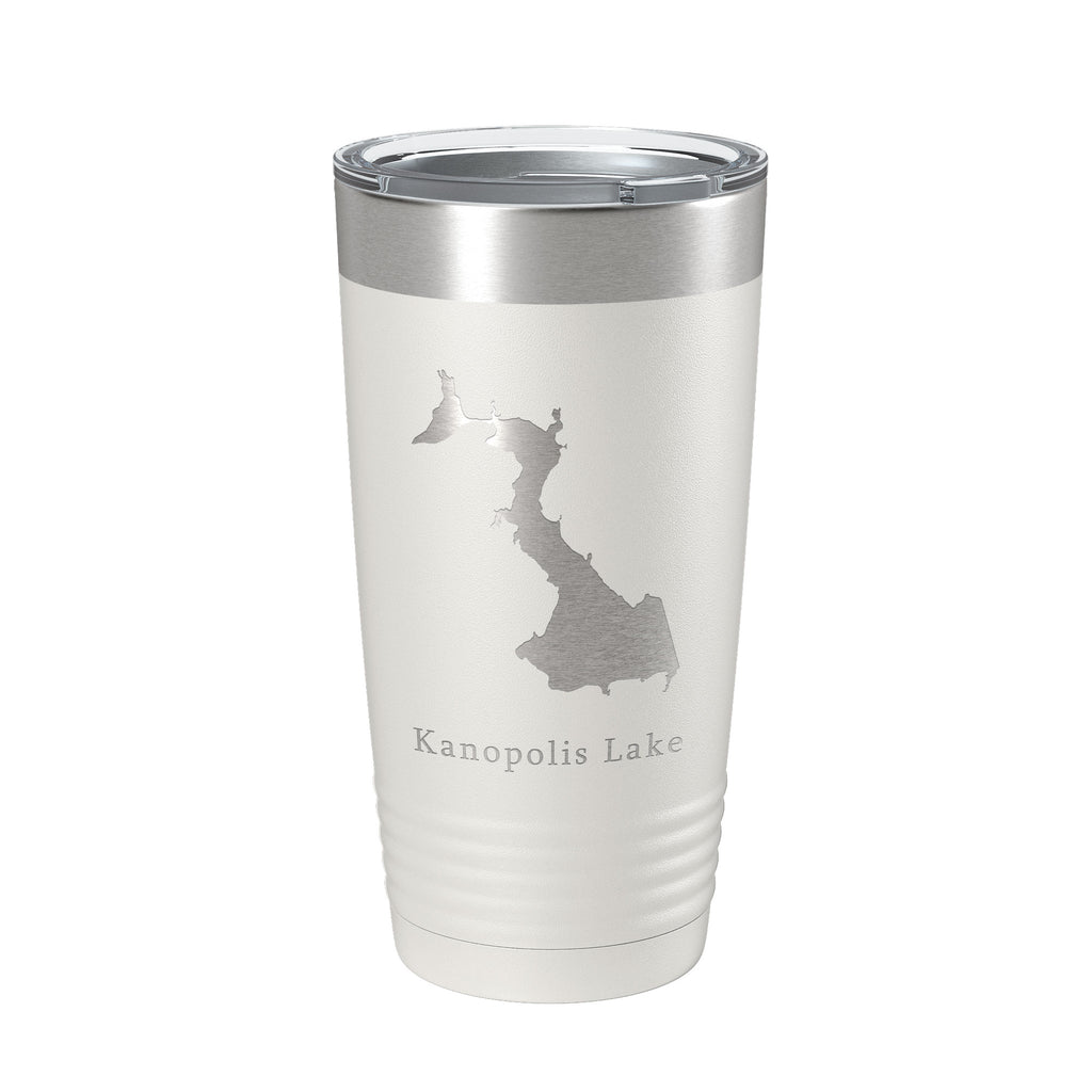 Kanopolis Lake Map Tumbler Travel Mug Insulated Laser Engraved Coffee Cup Kansas 20 oz