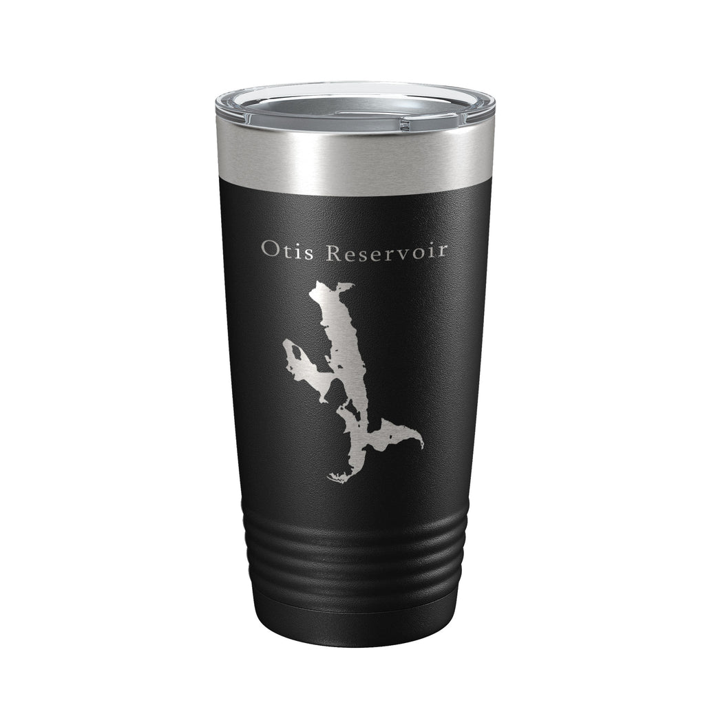 Otis Reservoir Tumbler Lake Map Travel Mug Insulated Laser Engraved Coffee Cup Massachusetts 20 oz