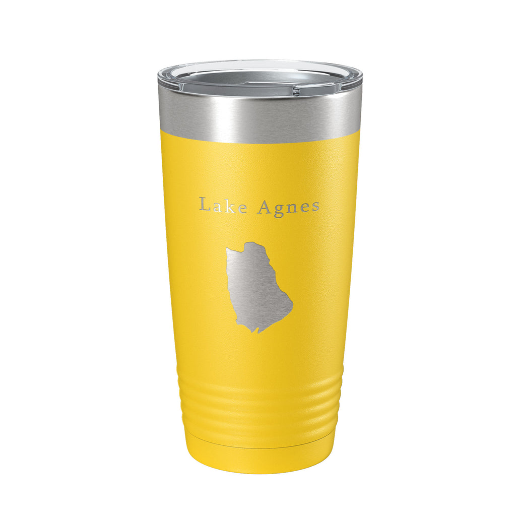Lake Agnes Map Tumbler Travel Mug Insulated Laser Engraved Coffee Cup Colorado 20 oz