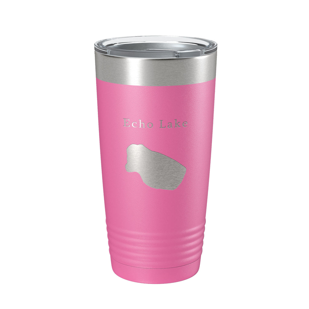 Echo Lake Map Tumbler Travel Mug Insulated Laser Engraved Coffee Cup Colorado 20 oz