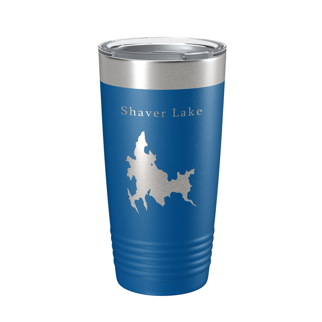 Shaver Lake Map Tumbler Travel Mug Insulated Laser Engraved Coffee Cup California 20 oz