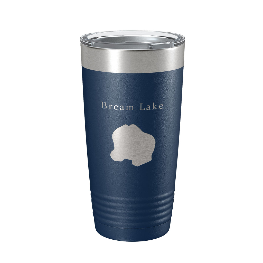 Bream Lake Map Tumbler Travel Mug Insulated Laser Engraved Coffee Cup Florida 20 oz