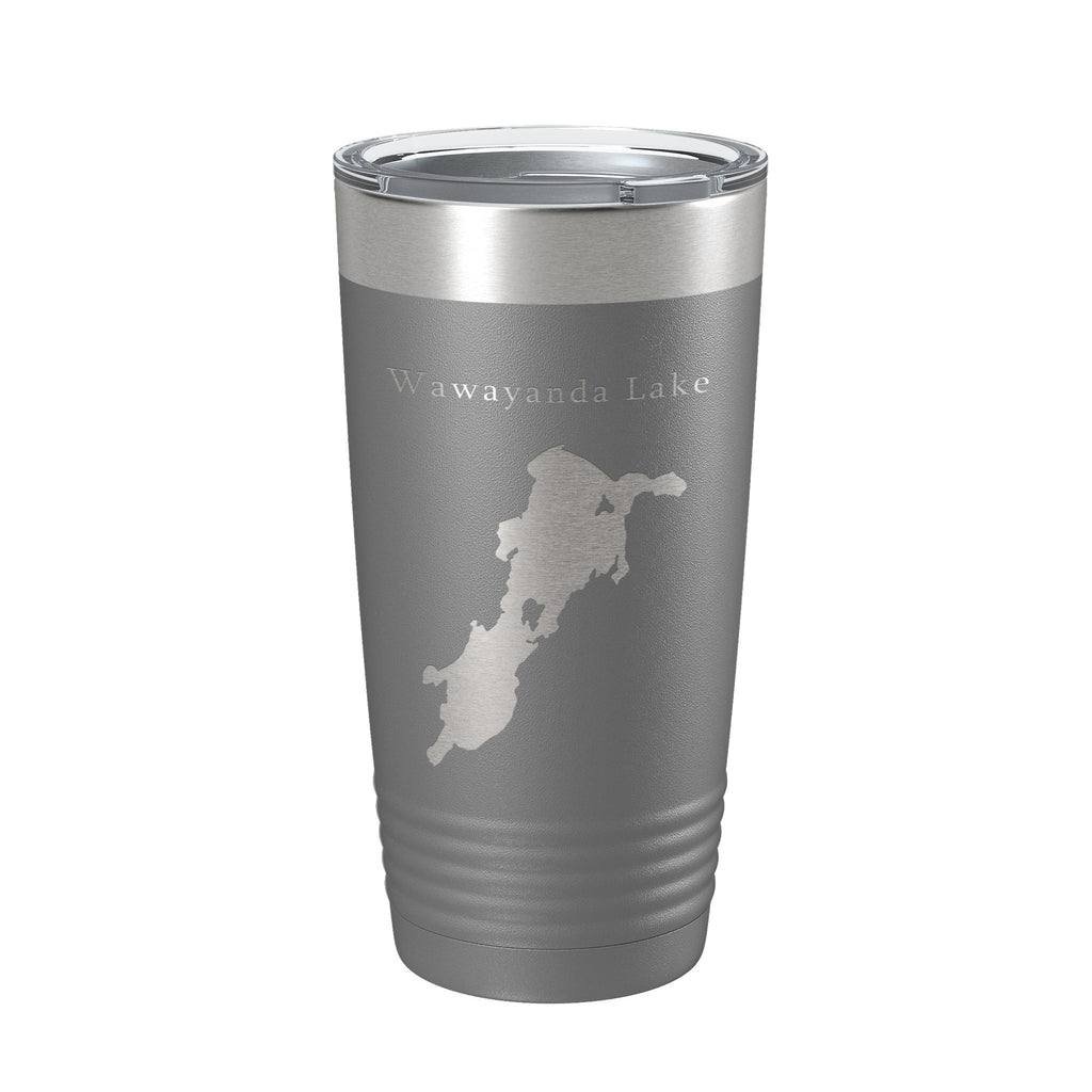 Wawayanda Lake Map Tumbler Travel Mug Insulated Laser Engraved Coffee Cup New Jersey 20 oz