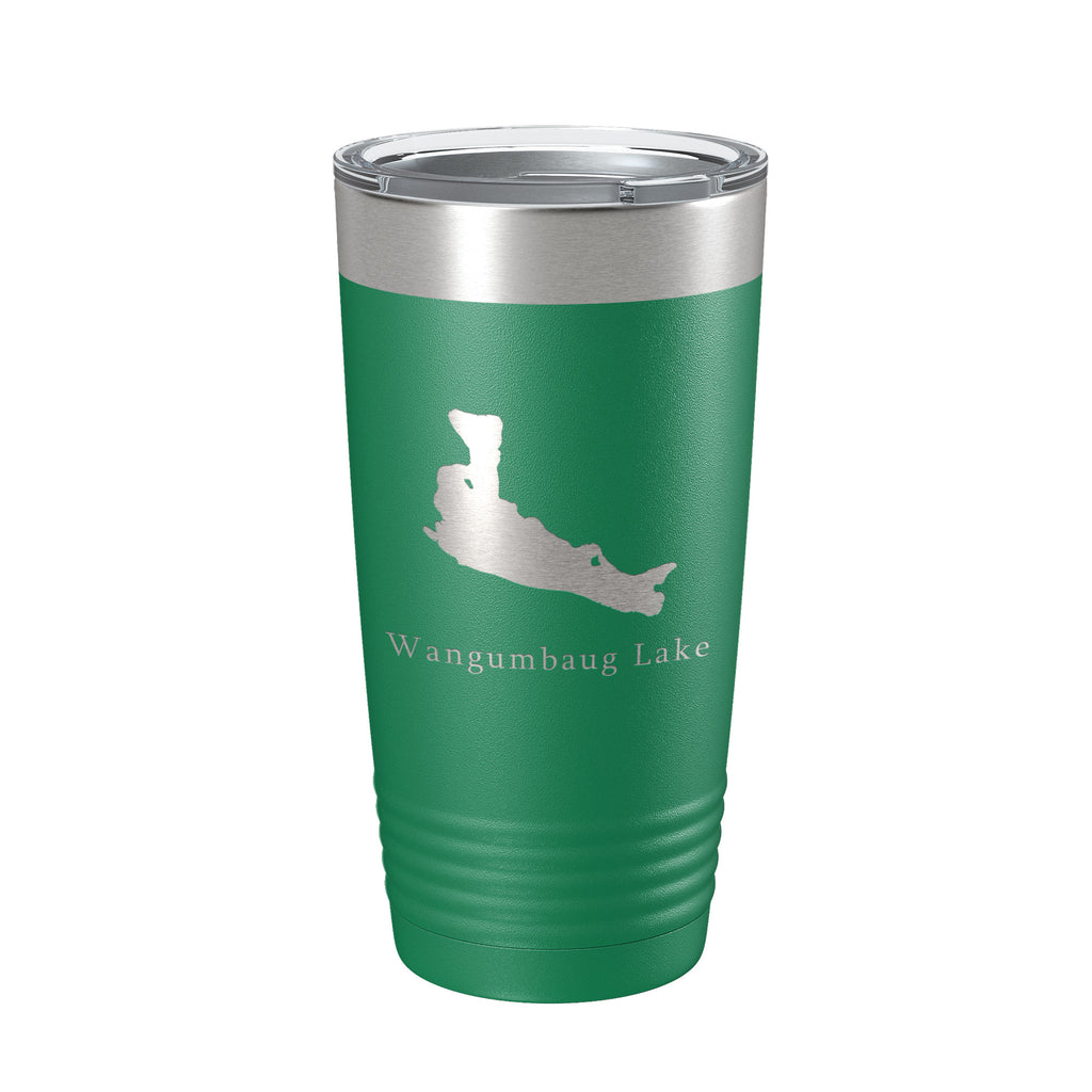 Wangumbaug Lake Map Tumbler Travel Mug Insulated Laser Engraved Coffee Cup Connecticut 20 oz