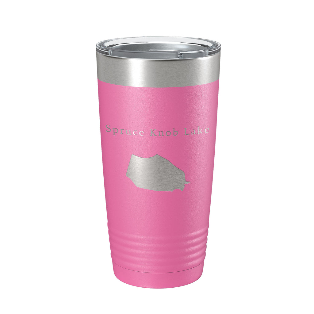 Spruce Knob Lake Map Tumbler Travel Mug Insulated Laser Engraved Coffee Cup West Virginia 20 oz