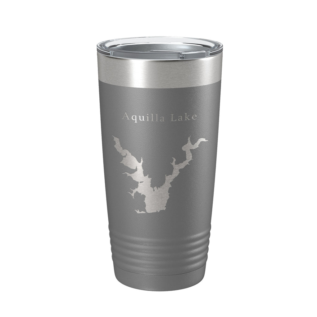 Aquilla Lake Map Tumbler Travel Mug Insulated Laser Engraved Coffee Cup Texas 20 oz