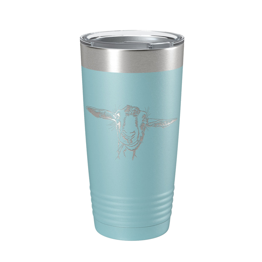 Goat Tumbler Goat Face Travel Mug Insulated Laser Engraved Coffee Cup Farmer Gift 4H 20 oz