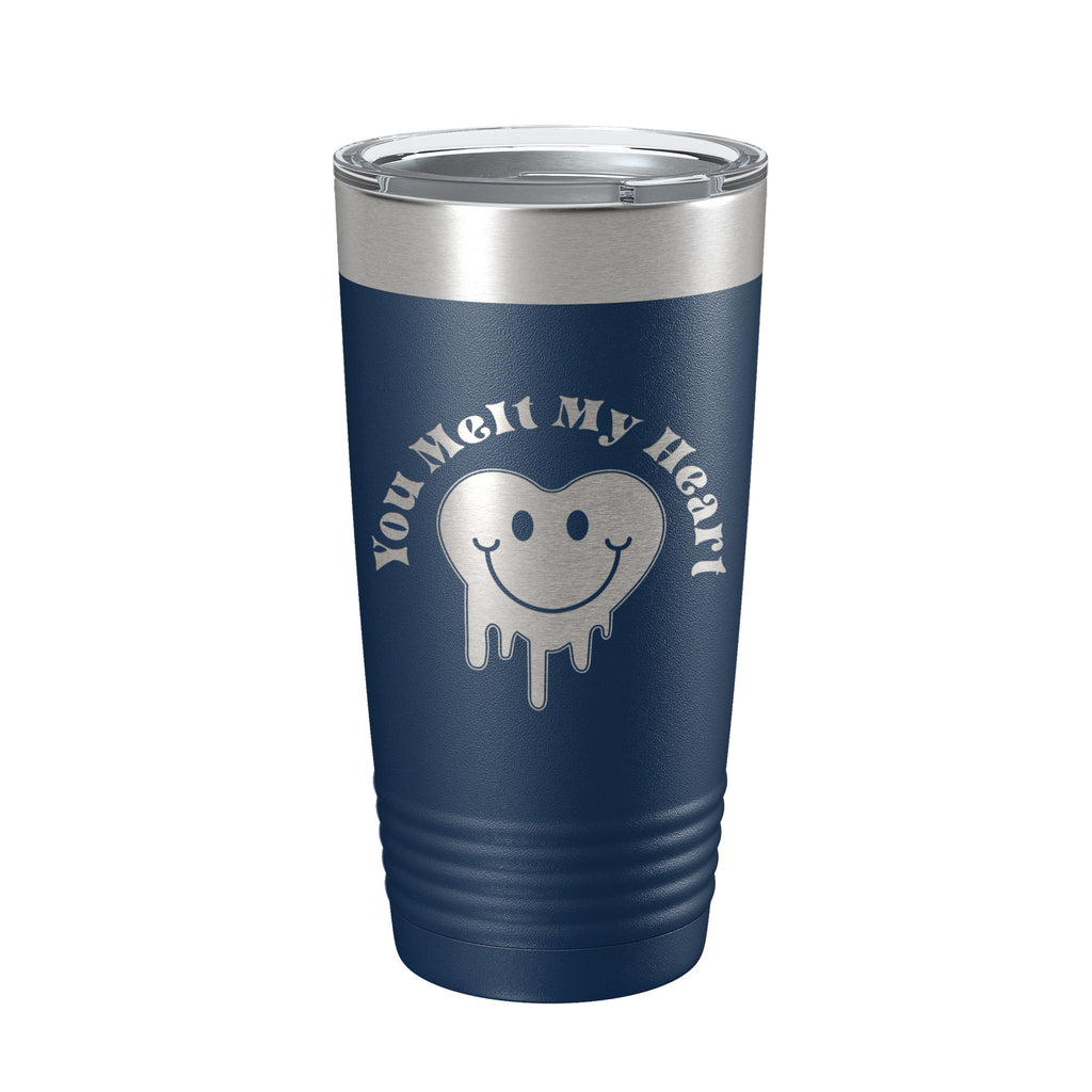 Valentine's Day Tumbler You Melt My Heart Travel Mug Insulated Laser Engraved Coffee Cup 20 oz