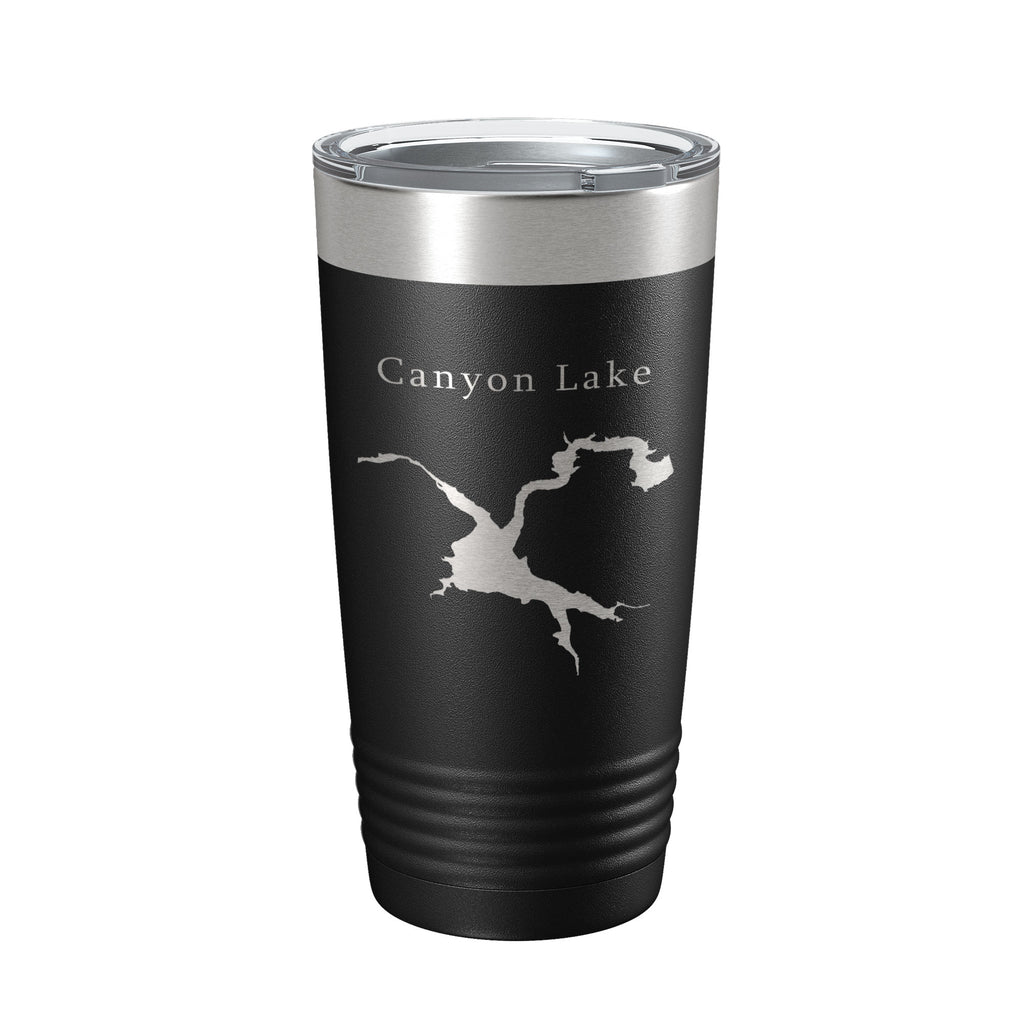 Canyon Lake Map Tumbler Travel Mug Insulated Laser Engraved Coffee Cup Arizona 20 oz