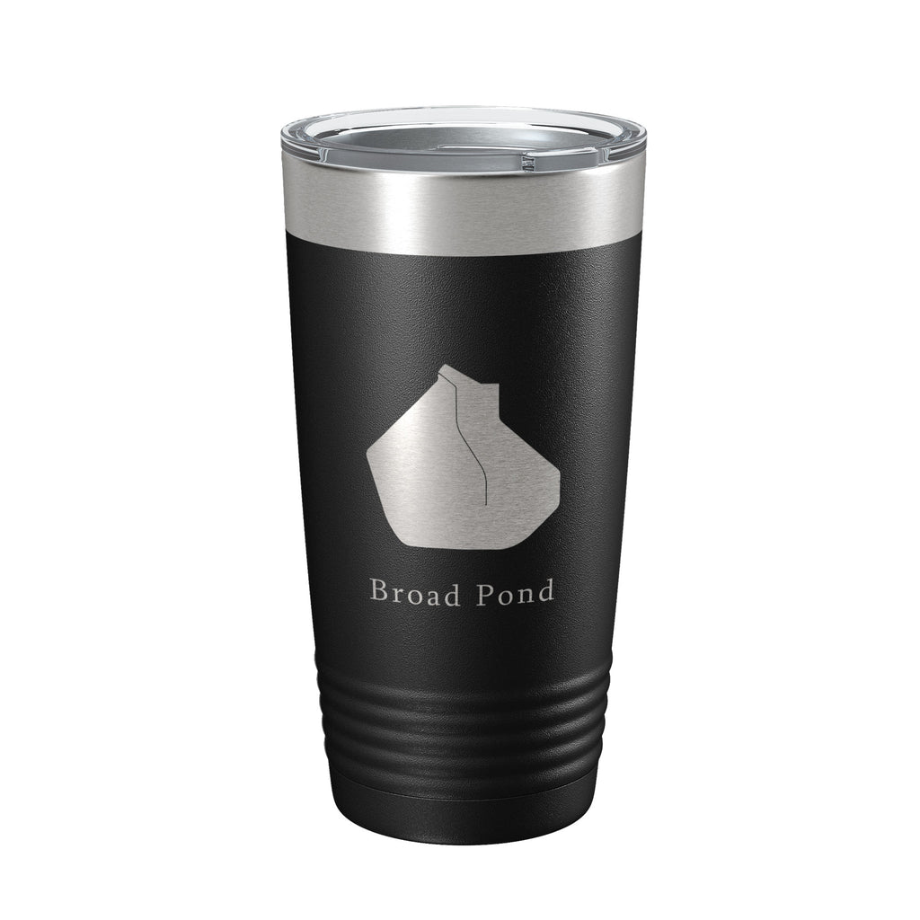 Broad Pond Tumbler Lake Map Travel Mug Insulated Laser Engraved Coffee Cup Indiana 20 oz