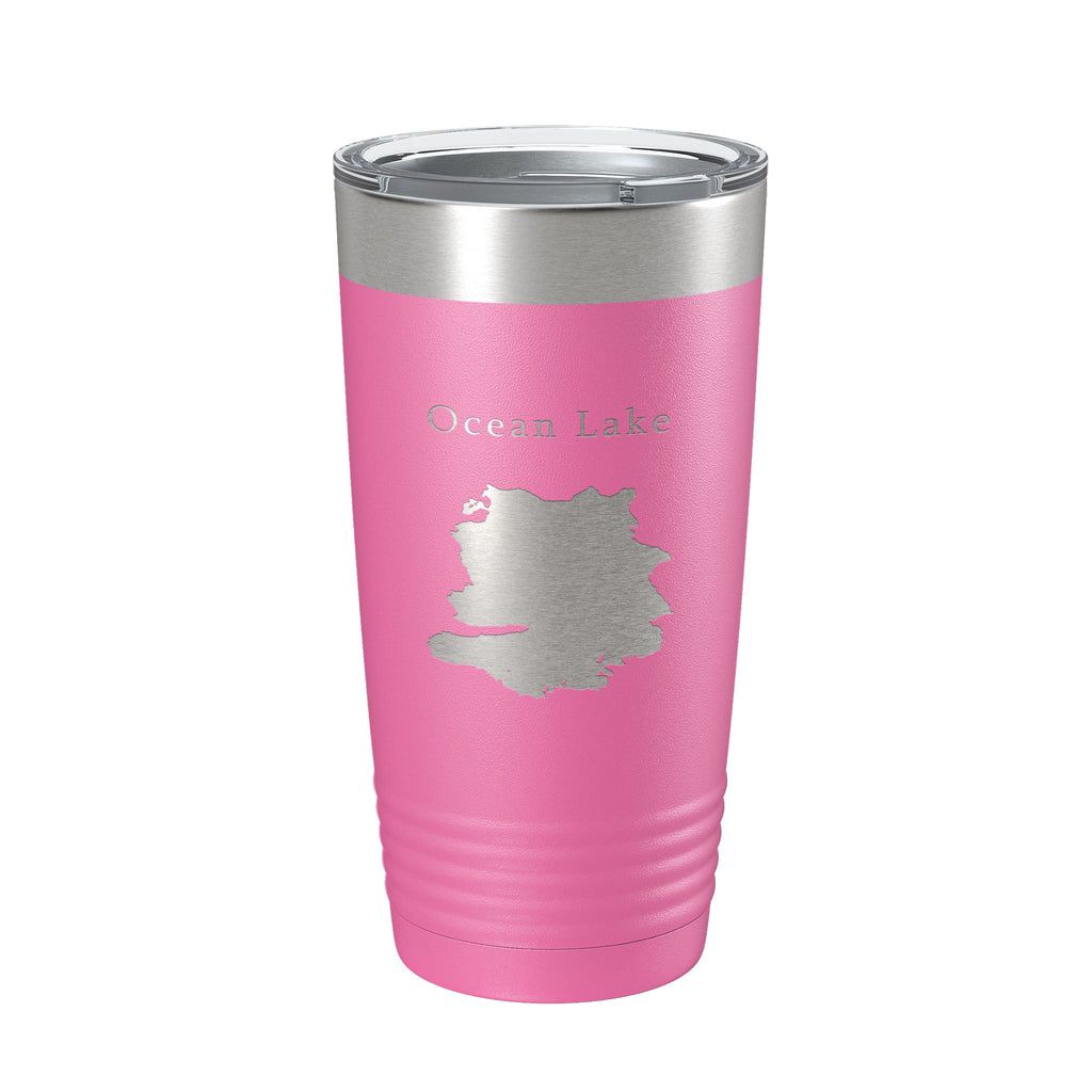 Ocean Lake Map Tumbler Travel Mug Insulated Laser Engraved Coffee Cup Wyoming 20 oz