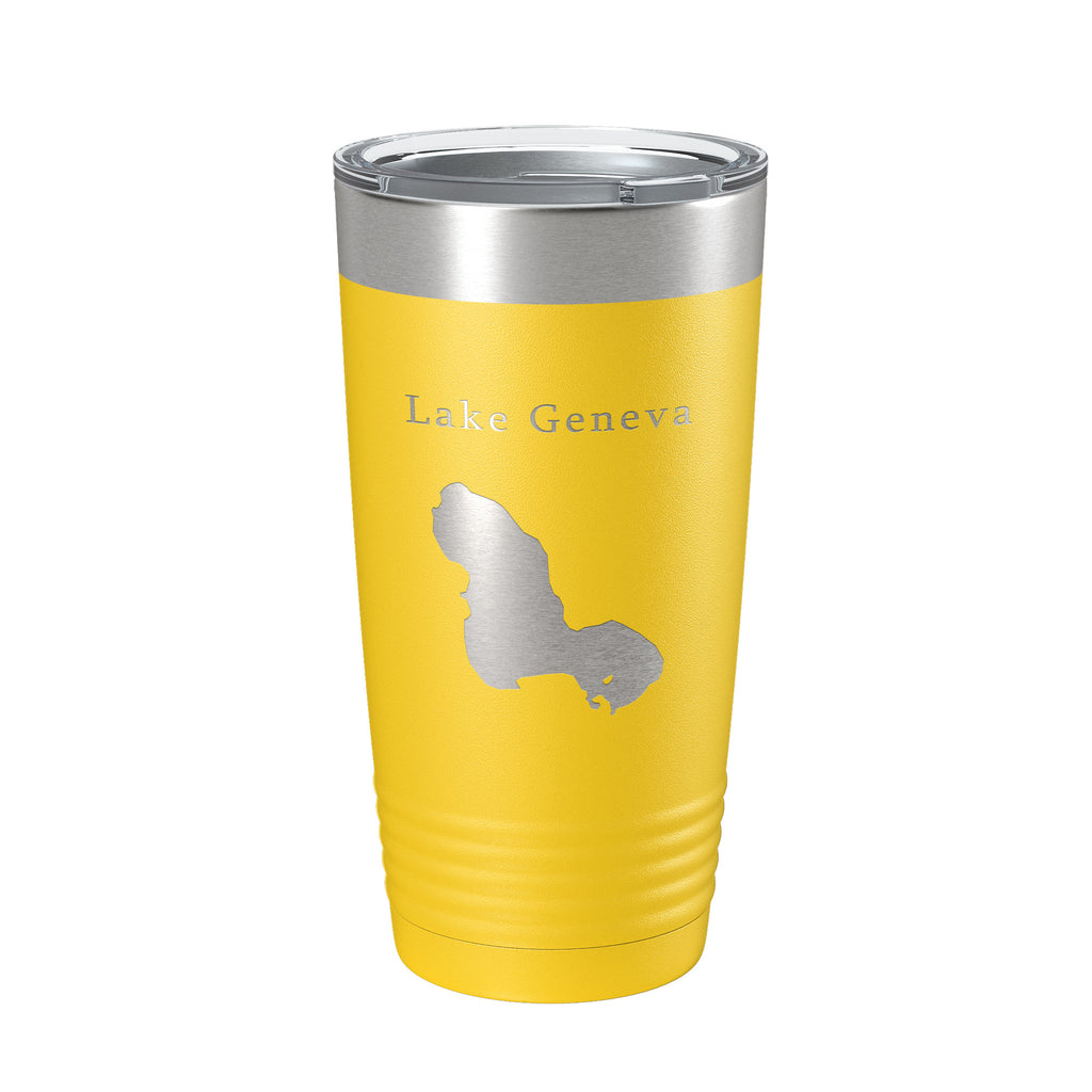 Lake Geneva Map Tumbler Travel Mug Insulated Laser Engraved Coffee Cup Florida 20 oz