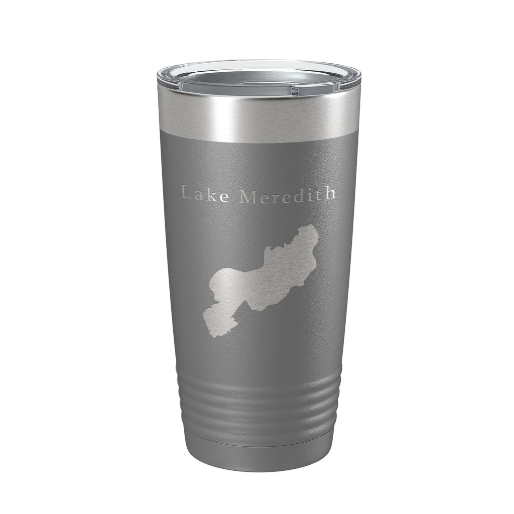 Lake Meredith Map Tumbler Travel Mug Insulated Laser Engraved Coffee Cup Colorado 20 oz
