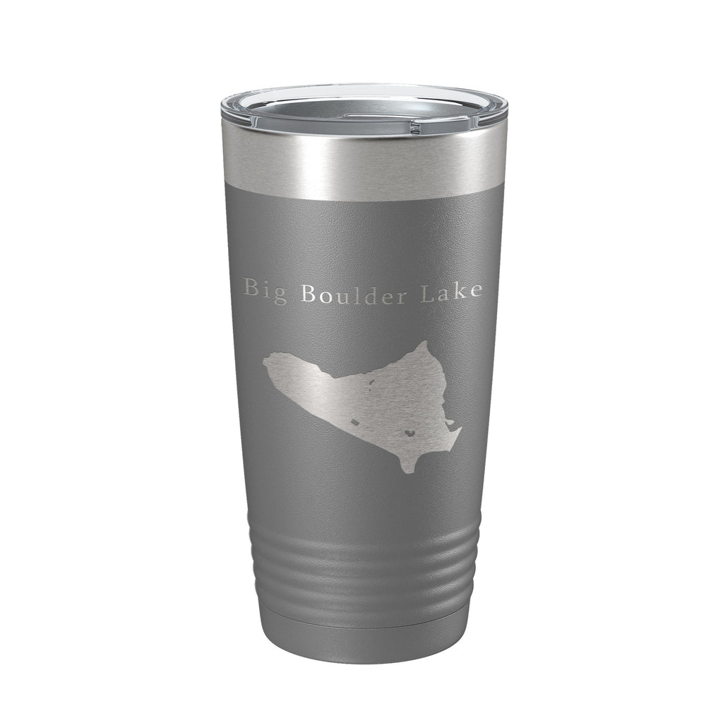 Big Boulder Lake Map Tumbler Travel Mug Insulated Laser Engraved Coffee Cup Pennsylvania 20 oz