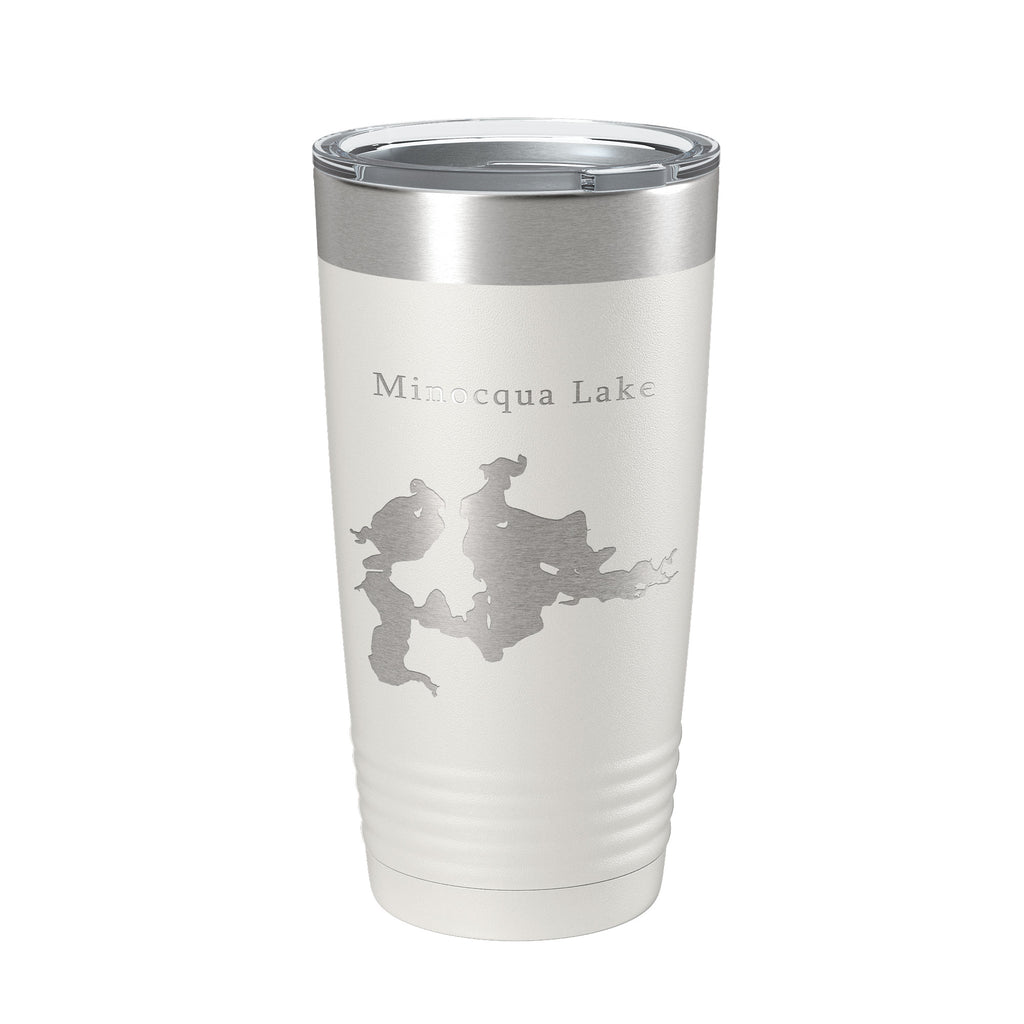 Minocqua Lake Map Tumbler Travel Mug Insulated Laser Engraved Coffee Cup Wisconsin 20 oz