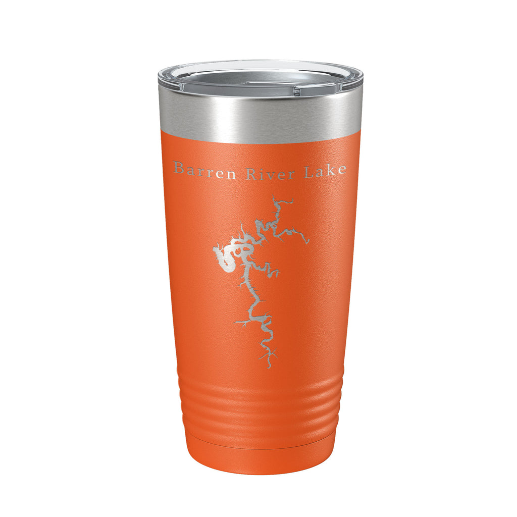 Barren River Lake Map Tumbler Travel Mug Insulated Laser Engraved Coffee Cup Kentucky 20 oz