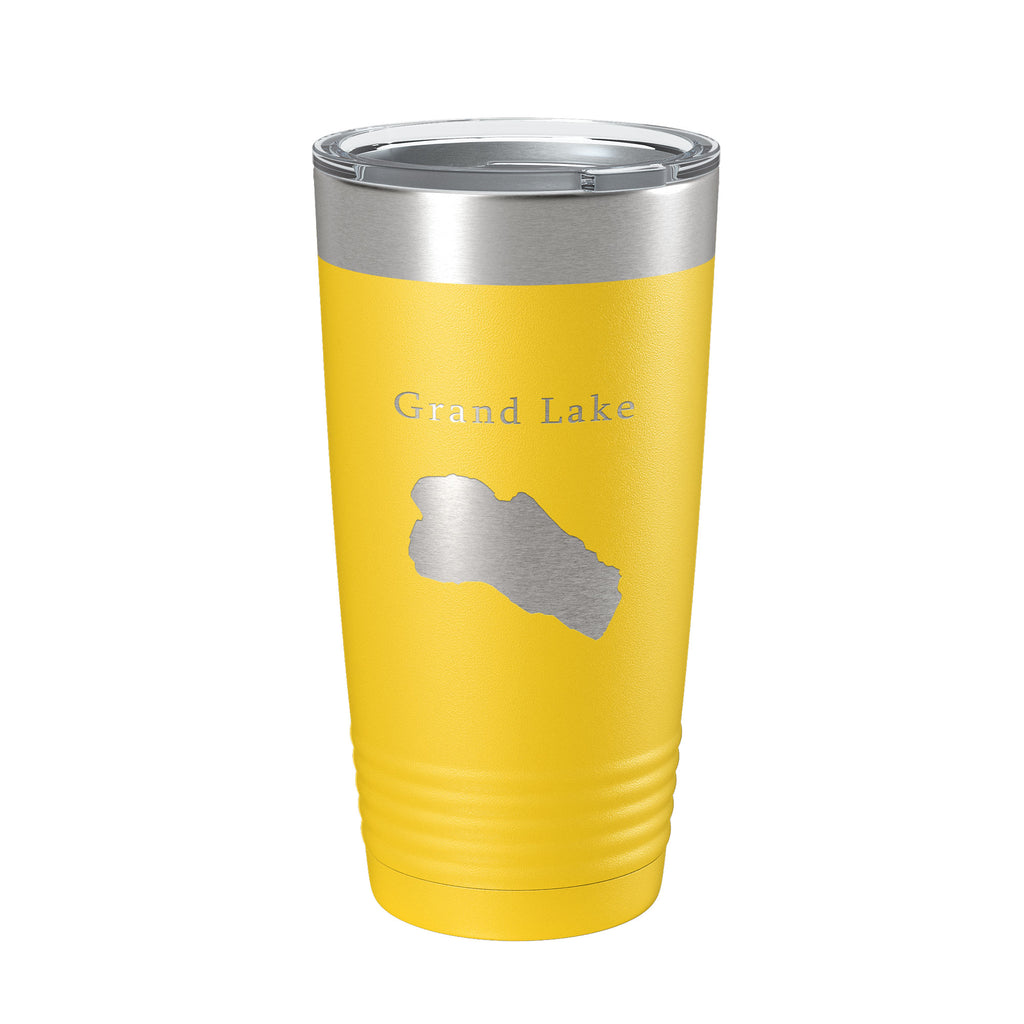 Grand Lake Map Tumbler Travel Mug Insulated Laser Engraved Coffee Cup Colorado 20 oz