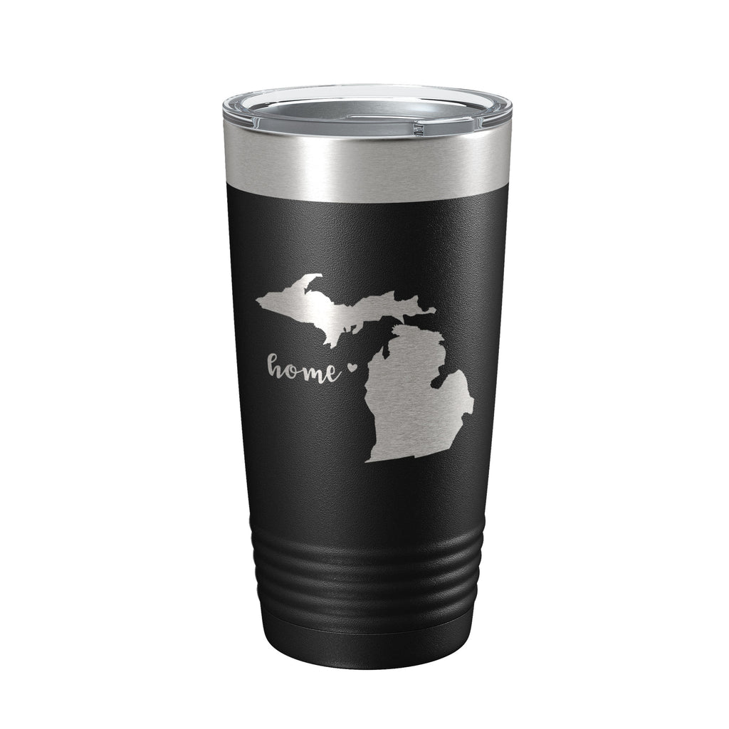 Michigan Tumbler Home State Travel Mug Insulated Laser Engraved Map Coffee Cup 20 oz