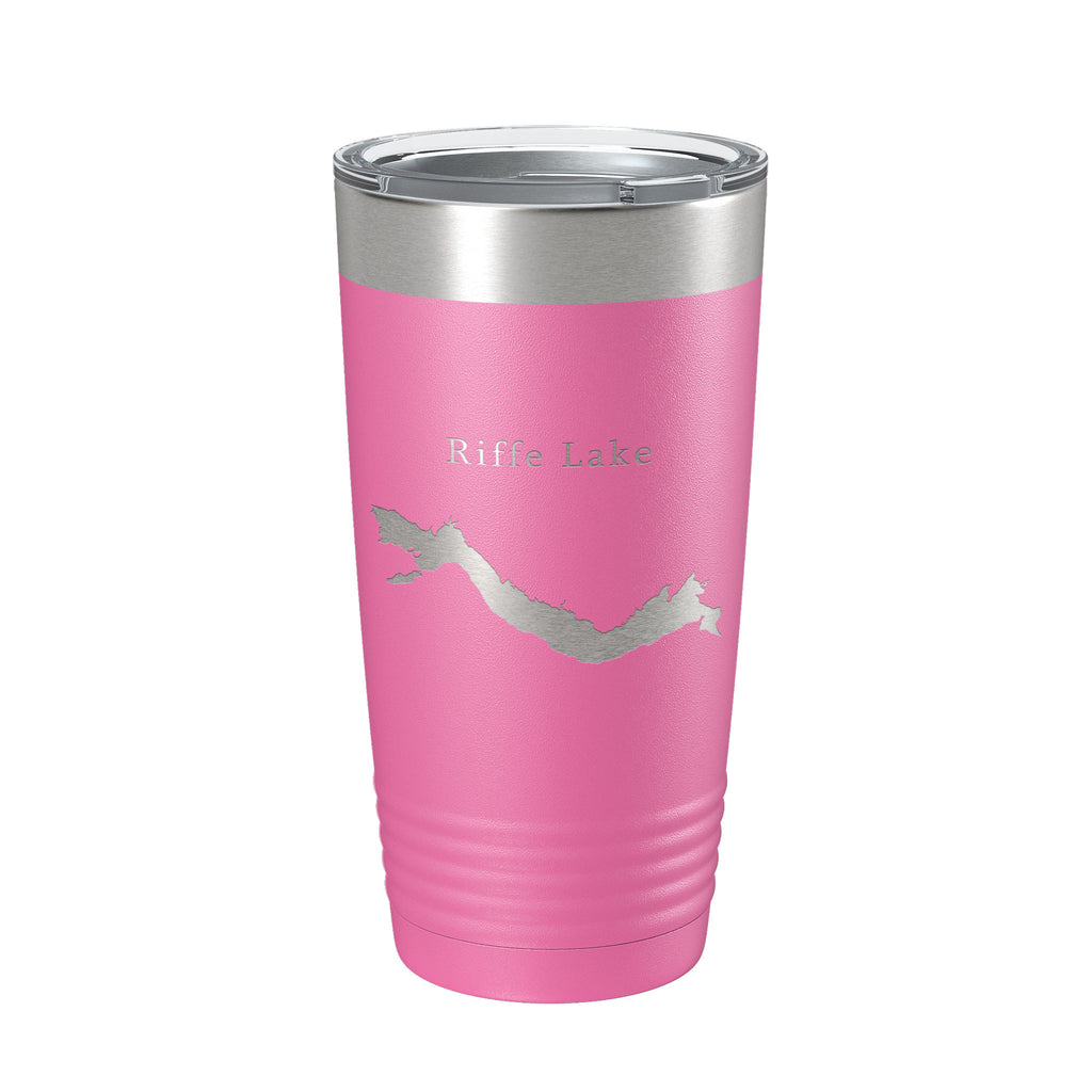 Riffe Lake Map Tumbler Travel Mug Insulated Laser Engraved Coffee Cup Washington 20 oz