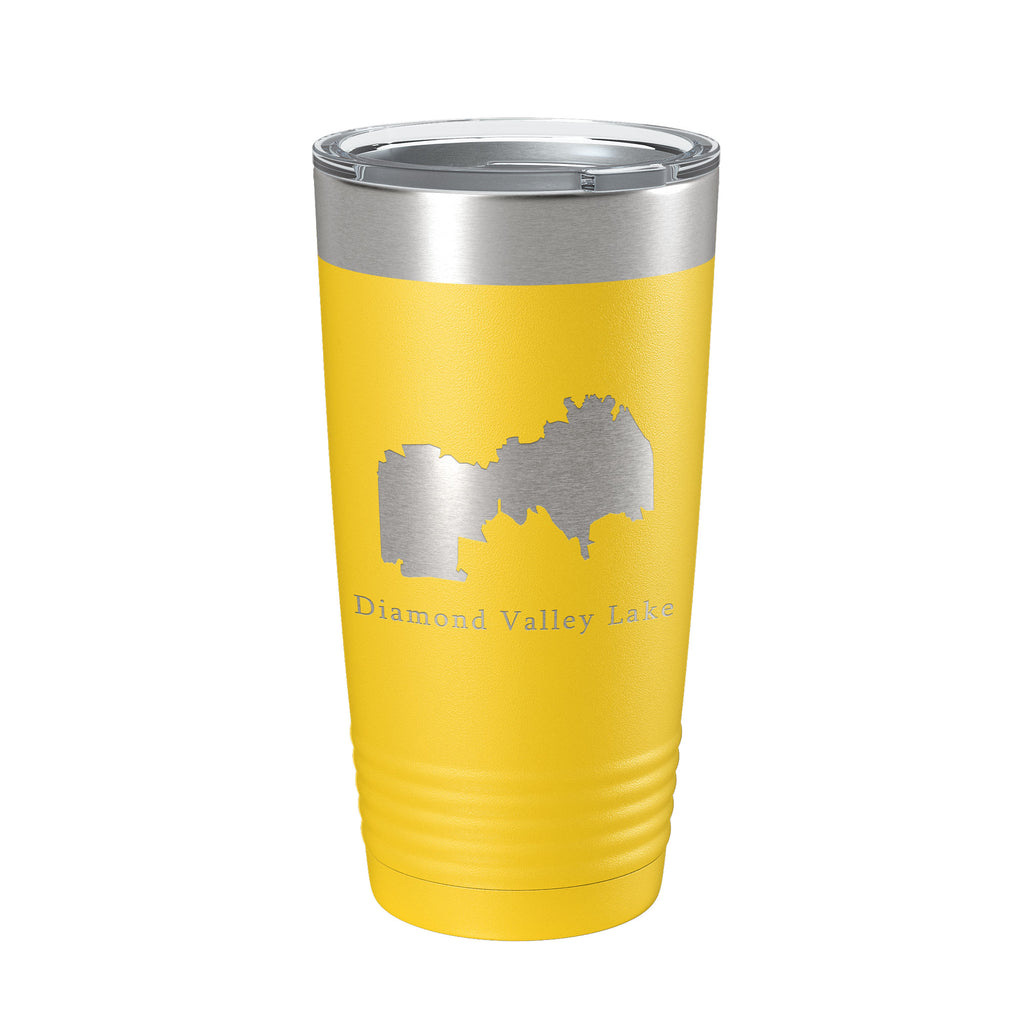Diamond Valley Lake Map Tumbler Travel Mug Insulated Laser Engraved Coffee Cup California 20 oz