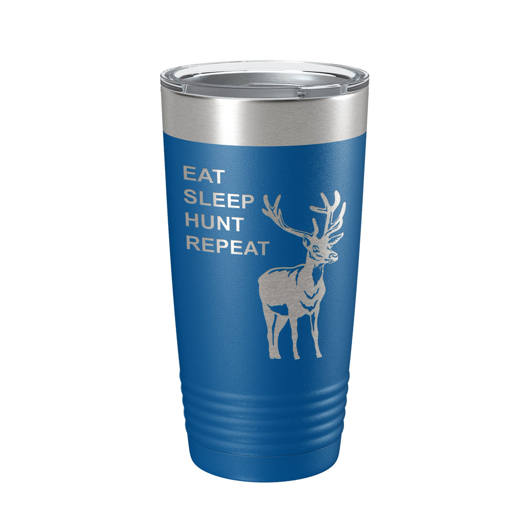 Deer Hunter Tumbler Eat Sleep Hunt Repeat Travel Mug Deer Hunting Insulated Laser Engraved Coffee Cup Gift 20 oz
