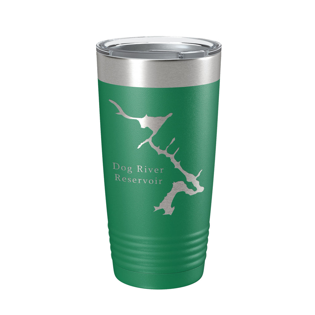 Dog River Reservoir Tumbler Lake Map Travel Mug Insulated Laser Engraved Coffee Cup Chattahoochee Douglasville Georgia 20 oz