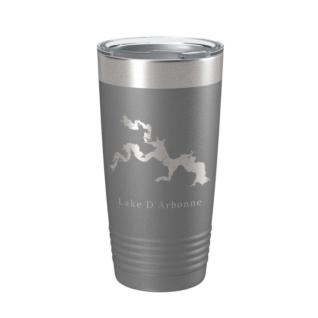 Lake D'Arbonne Map Tumbler Travel Mug Insulated Laser Engraved Coffee Cup Louisiana 20 oz