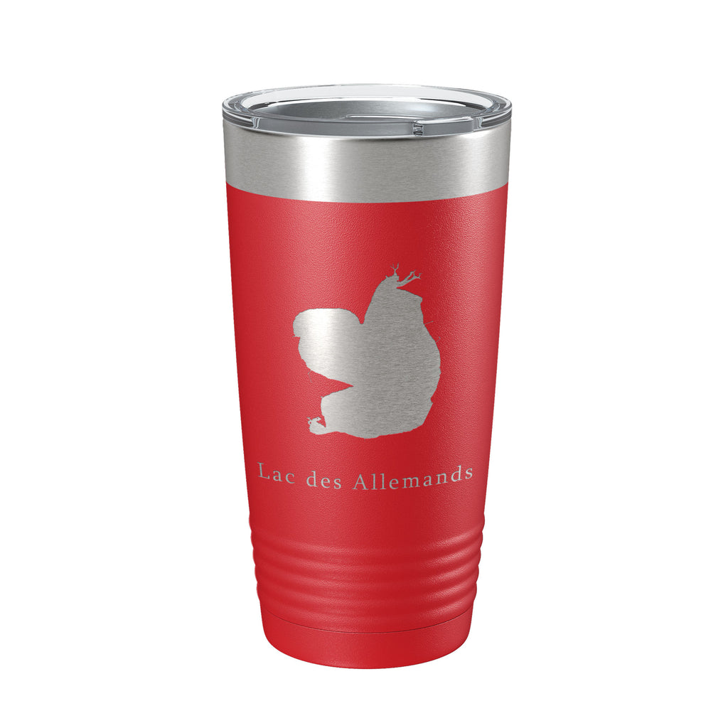 Lac des Allemands Tumbler Lake Map Travel Mug Insulated Laser Engraved Coffee Cup Louisiana 20 oz