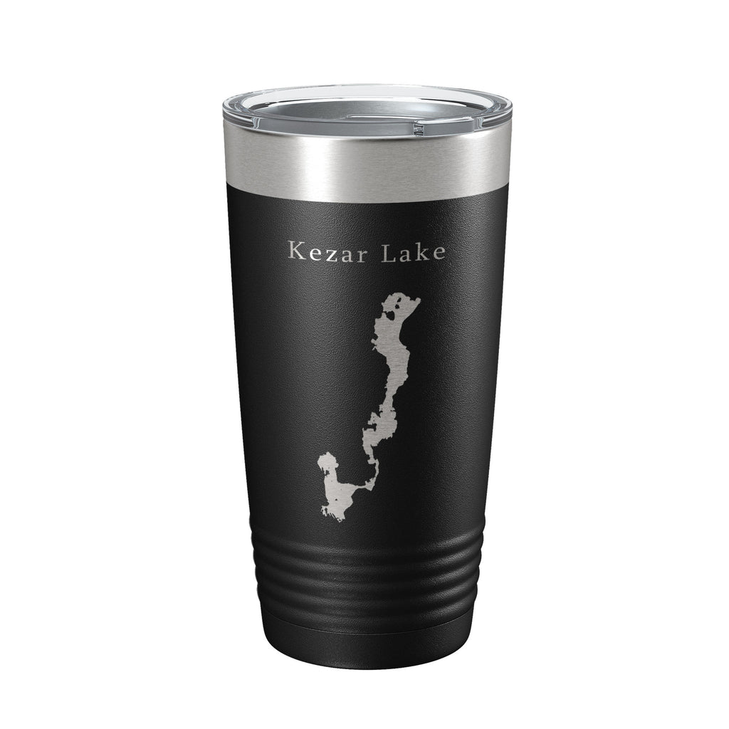 Kezar Lake Map Tumbler Travel Mug Insulated Laser Engraved Coffee Cup Maine 20 oz