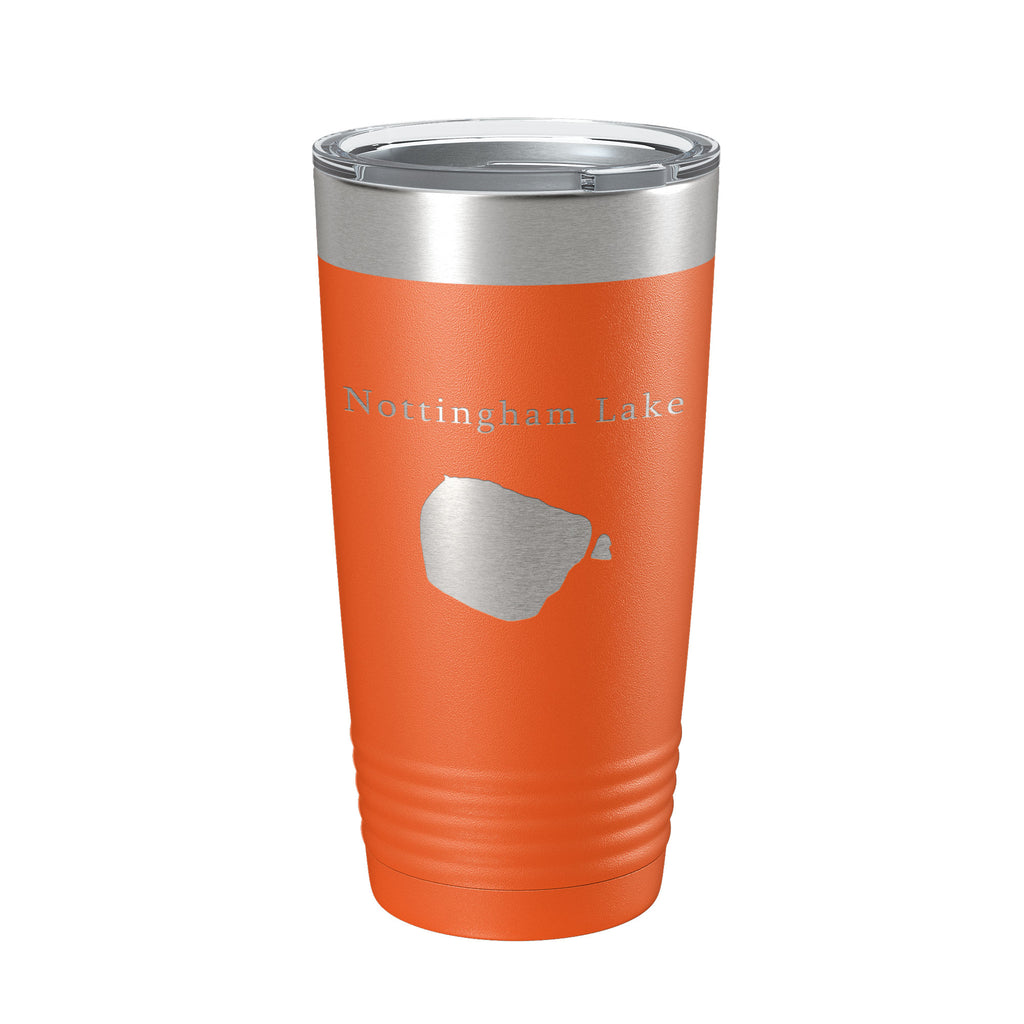 Nottingham Lake Map Tumbler Travel Mug Insulated Laser Engraved Coffee Cup Colorado 20 oz