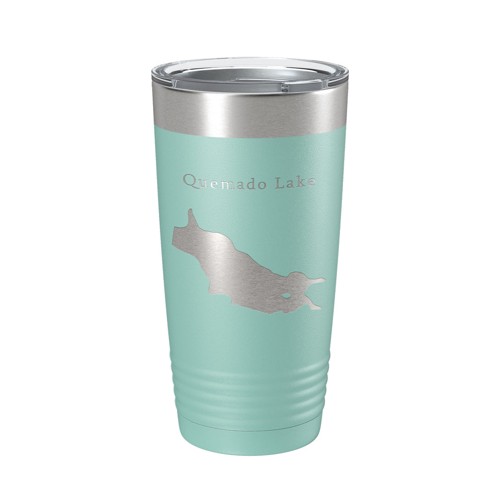 Quemado Lake Map Tumbler Travel Mug Insulated Laser Engraved Coffee Cup New Mexico 20 oz