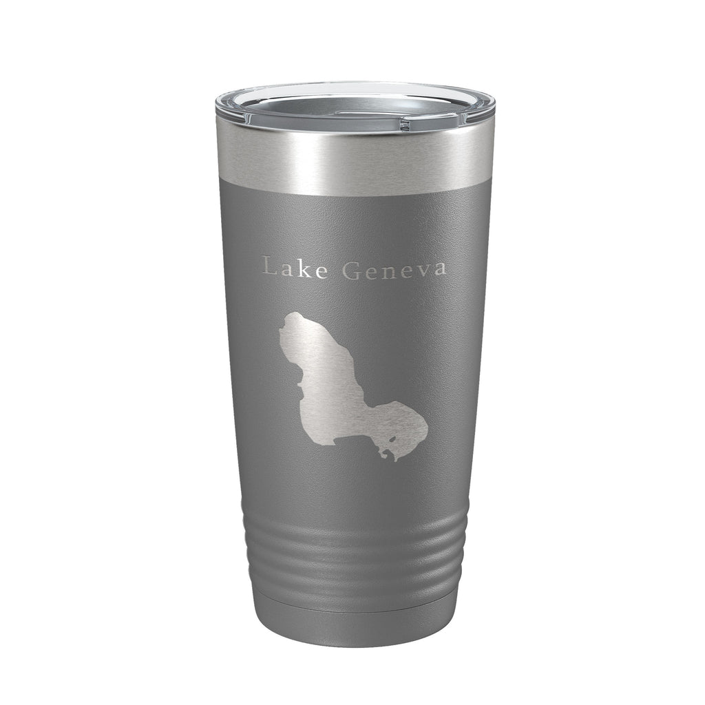 Lake Geneva Map Tumbler Travel Mug Insulated Laser Engraved Coffee Cup Florida 20 oz